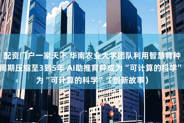 配资门户一家天下 华南农业大学团队利用智慧育种方式 将育种周期压缩至3到5年 AI助推育种成为“可计算的科学”（创新故事）