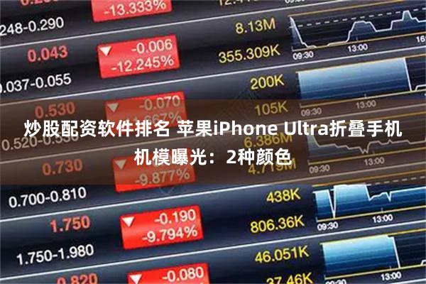 炒股配资软件排名 苹果iPhone Ultra折叠手机机模曝光：2种颜色